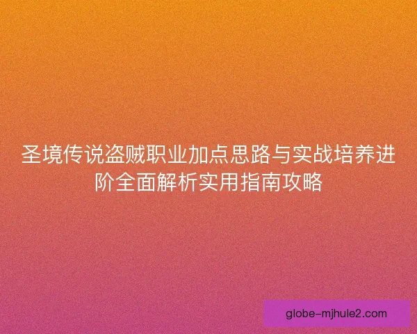 圣境传说盗贼职业加点思路与实战培养进阶全面解析实用指南攻略 圣境传说盗贼职业加点思路与实战培养进阶全面解析实用指南攻略